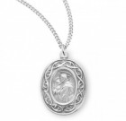 St. Anthony Oval Medal Sterling Silver