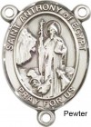 St. Anthony of Egypt Rosary Centerpiece Sterling Silver or Pewter
