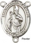 St. Augustine of Hippo Rosary Centerpiece Sterling Silver or Pewter