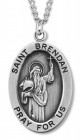 St. Brendan Medal Sterling Silver