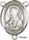 St. Brigid of Ireland Rosary Centerpiece Sterling Silver or Pewter