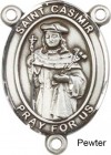 St. Casimir of Poland Rosary Centerpiece Sterling Silver or Pewter