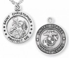 St. Christopher Marine Medal Sterling Silver