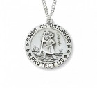 Small Women's St. Christopher Medal Sterling Silver 
