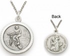 St. Christopher Off Road Bike Sports Medal with Chain