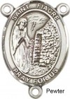 St. Fiacre Rosary Centerpiece Sterling Silver or Pewter