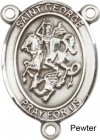 St. George Rosary Centerpiece Sterling Silver or Pewter