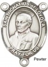 St. Ignatius of Loyola Rosary Centerpiece Sterling Silver or Pewter