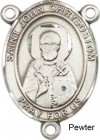 St. John Chrysostom Rosary Centerpiece Sterling Silver or Pewter
