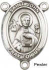 St. John the Apostle Rosary Centerpiece Sterling Silver or Pewter