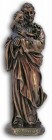 St. Joseph &amp; Child Statue, Bronzed Resin  - 8 inches