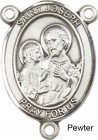St. Joseph Rosary Centerpiece Sterling Silver or Pewter