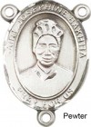 St. Josephine Bakhita Rosary Centerpiece Sterling Silver or Pewter