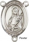 St. Lucia of Syracuse Rosary Centerpiece Sterling Silver or Pewter