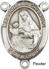 St. Madonna Del Ghisallo Rosary Centerpiece Sterling Silver or Pewter