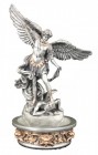 St. Michael Water Font, Silver Gold - 8 inch