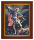 St. Michael by Reni 8x10 Textured Artboard Dark Walnut Frame