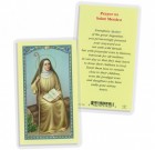 St. Monica Prayer Biography Laminated Prayer Card