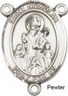 St. Nicholas Rosary Centerpiece Sterling Silver or Pewter