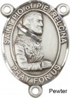 St. Pio of Pietrelcina Rosary Centerpiece Sterling Silver or Pewter