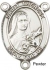 St. Therese of Lisieux Rosary Centerpiece Sterling Silver or Pewter