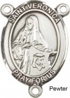 St. Veronica Rosary Centerpiece Sterling Silver or Pewter
