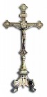 Standing Crucifix in Brass - 13 Inches