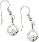 Sterling Silver Claddagh French Wire Earrings