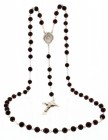 Men's Sterling Silver Scapular Rosary with Coco Beads