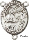 Sts. Cosmas &amp; Damian Rosary Centerpiece Sterling Silver or Pewter