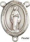 Virgin of the Globe Rosary Centerpiece Sterling Silver or Pewter