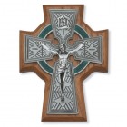 Walnut Wood Celtic Crucifix - 5.5“ H