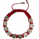 Women's Adjustable Red Corded St. Benedict Bracelet