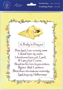 A Baby's Prayer Print - Sold in 3 per pack [HFA1204]