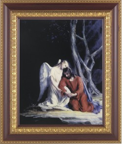 Agony in the Garden Jesus and Angel 8x10 Framed Print Under Glass [HFP116]