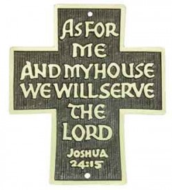 As For Me House We Shall Serve the Lord Wall Cross - 3.5 inches [TCG0085]