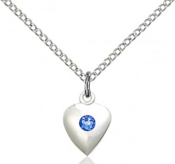 Baby Heart Pendant with Birthstone Options [BLST4158H]