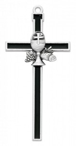 Black First Communion Wall Cross 5 inch [MVC7543]
