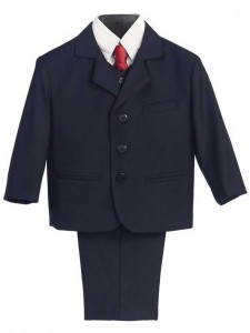 Boy's 5 Piece Navy Suit [LBS0107]
