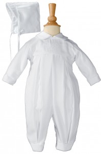 Boys Irish Baptism Coverall with Embroidery Shamrock Cluster [LTM041]