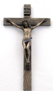 Bronzed Resin Wall Crucifix - 10 Inches [GSCH1093]