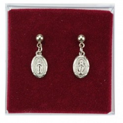 Classic Miraculous Medal Dangle Earrings [MVER1008]