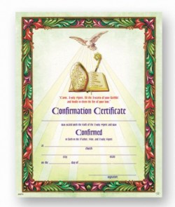 Come Holy Spirit Confirmation Certificate [HRC20070]