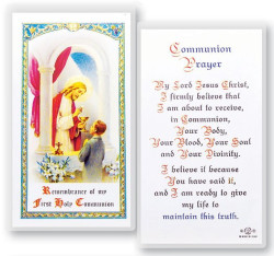 Communion Boy Laminated Prayer Card [HPR672]