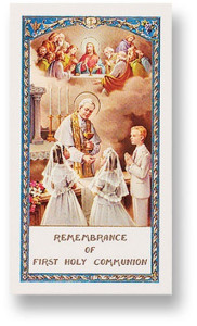 Communion Prayer Boy and Girl Laminated Prayer Card [HPR697]