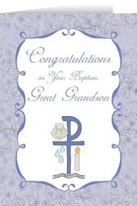 Congratulations on you Baptism Grandson Greeting Card [NGC001]