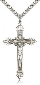 Men's Spade Tip Crucifix Pendant [BM0255]