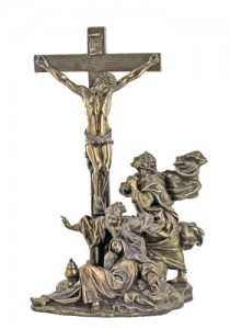 Crucifixion Bronzed Resin Statue - 11 Inches [GSCH1122]