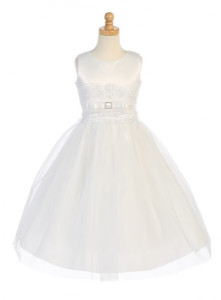 First Communion Dress with Bow Accent [LCD140]