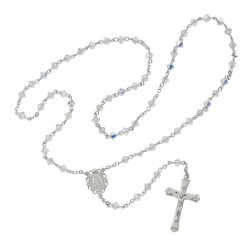 Fluted Crystal Swarovski Bead Rosary [MVRB1087]